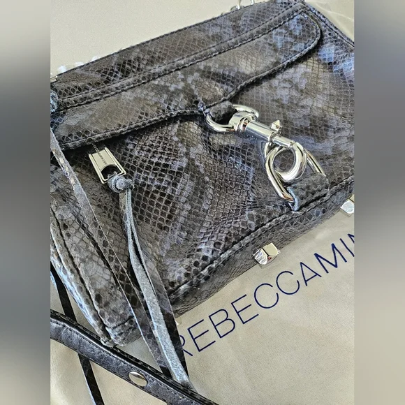 Rebecca Minkoff Sunday Blue Snake Mini Bag Leather - Picture 2 of 16
